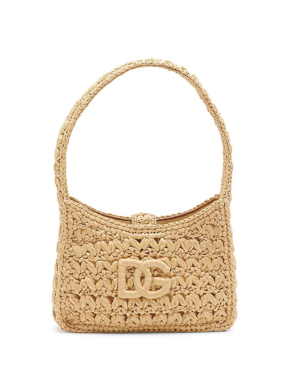 Womens 3.5 Raffia Logo Shoulder Bag Product Image