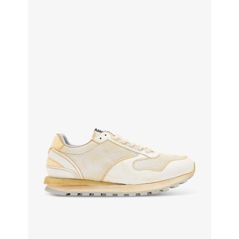 ALLSAINTS Rimini Leather Lower Top Sneakers In Vintage White Product Image