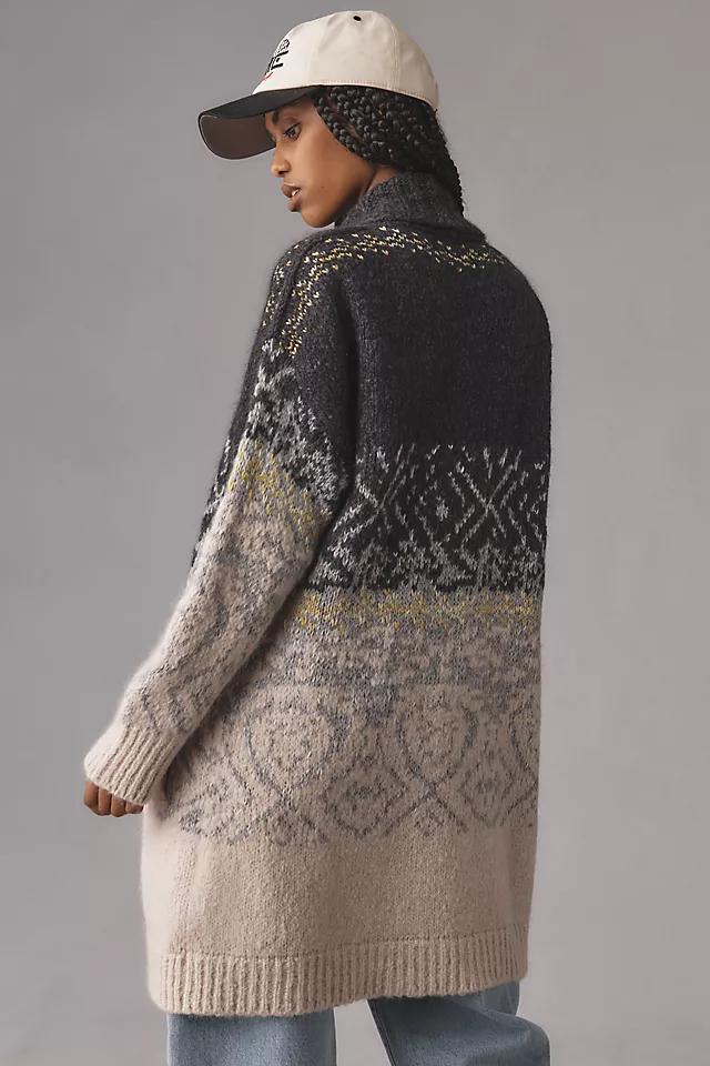 Pilcro Fairisle Open-Front Cardigan Sweater Product Image