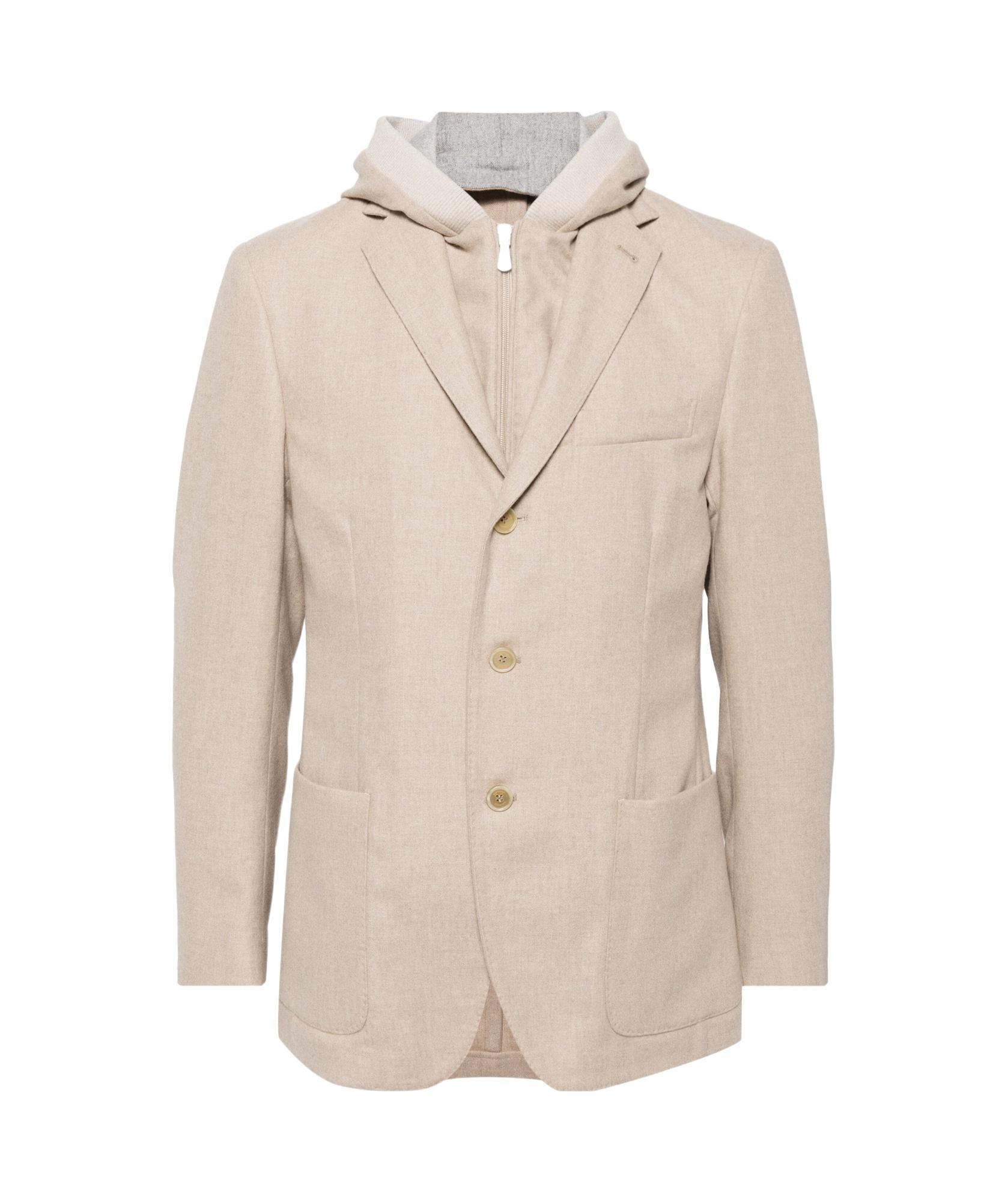 ELEVENTY Long-sleeved Casual Jacket In Nude Product Image