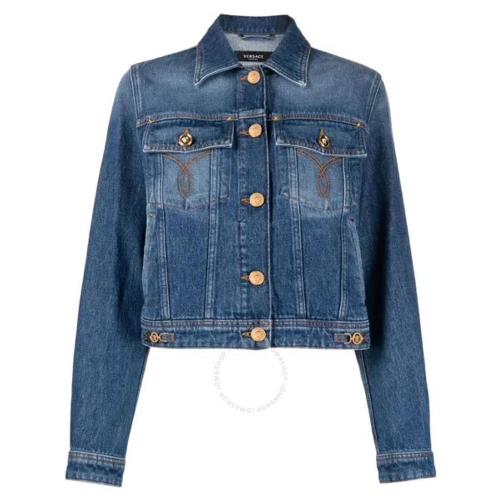 VERSACE X Dua Lipa Medusa 95 Jeansjacke In Blue Product Image