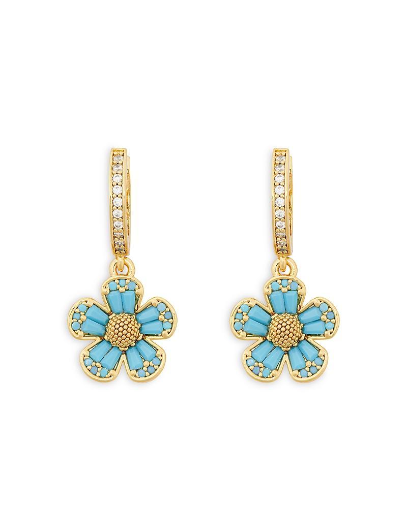 kate spade new york Fleurette Huggie Drop Earrings Product Image