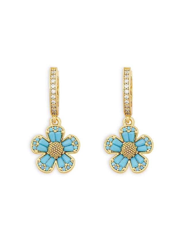 kate spade new york Fleurette Huggie Drop Earrings Product Image