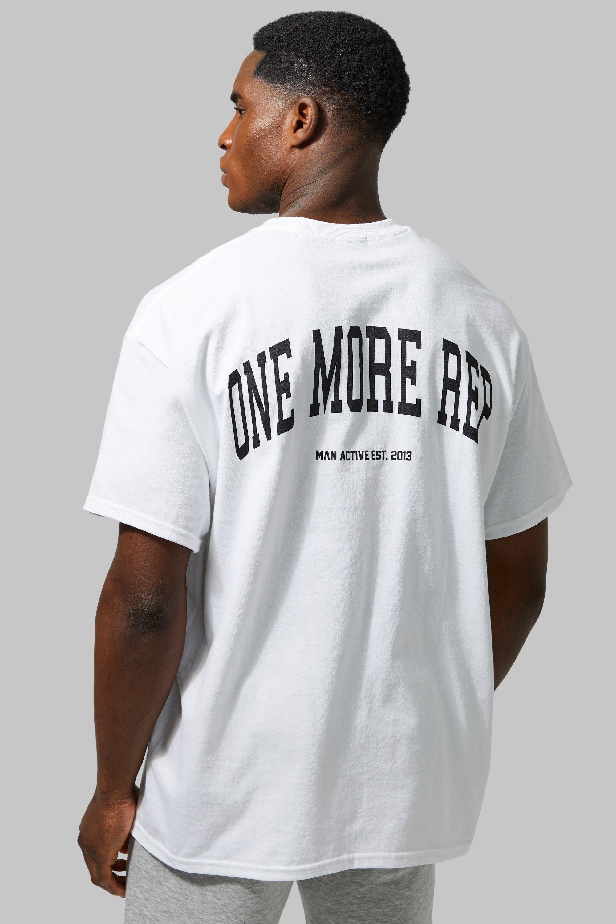 MAN ACTIVE GYM OVERSIZED ONE MORE REP T-SHIRT | boohooMAN USA Product Image