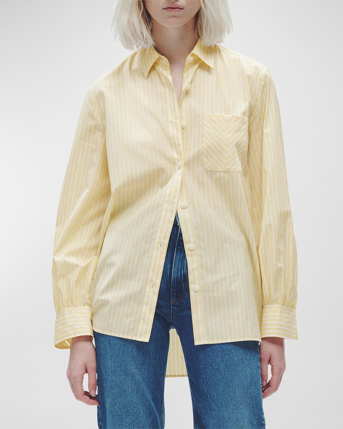 rag & bone Maxine Stripe Cotton Button-Up Shirt Product Image