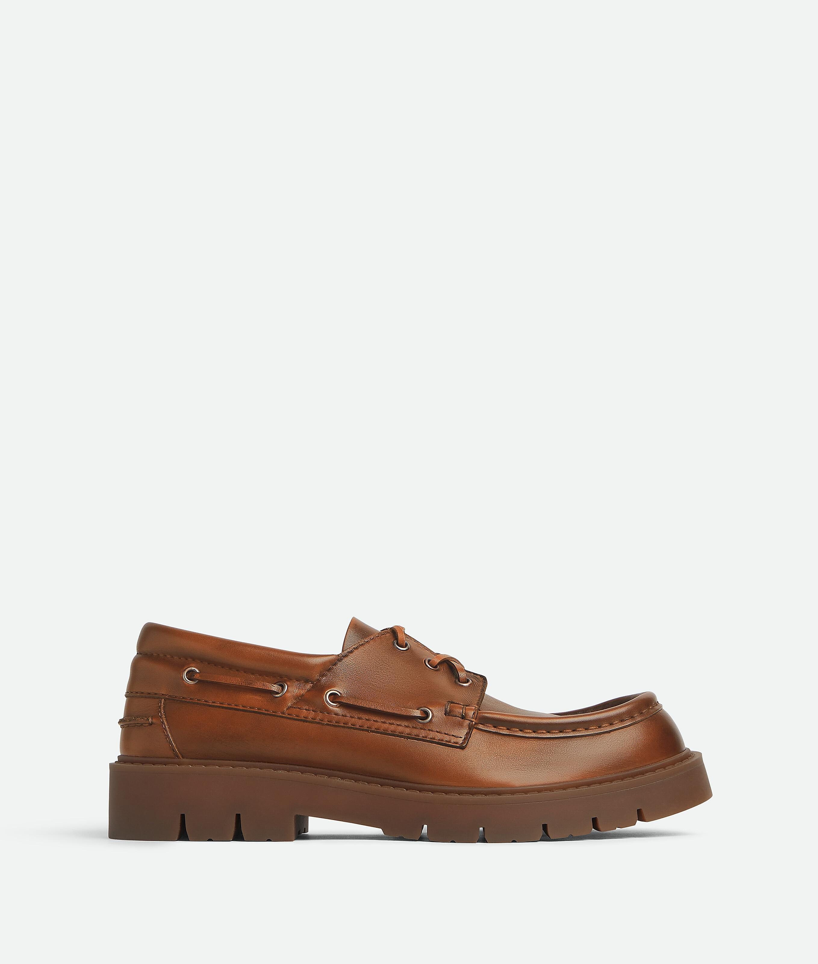 Men's Haddock Boat Shoe in Light wood Product Image