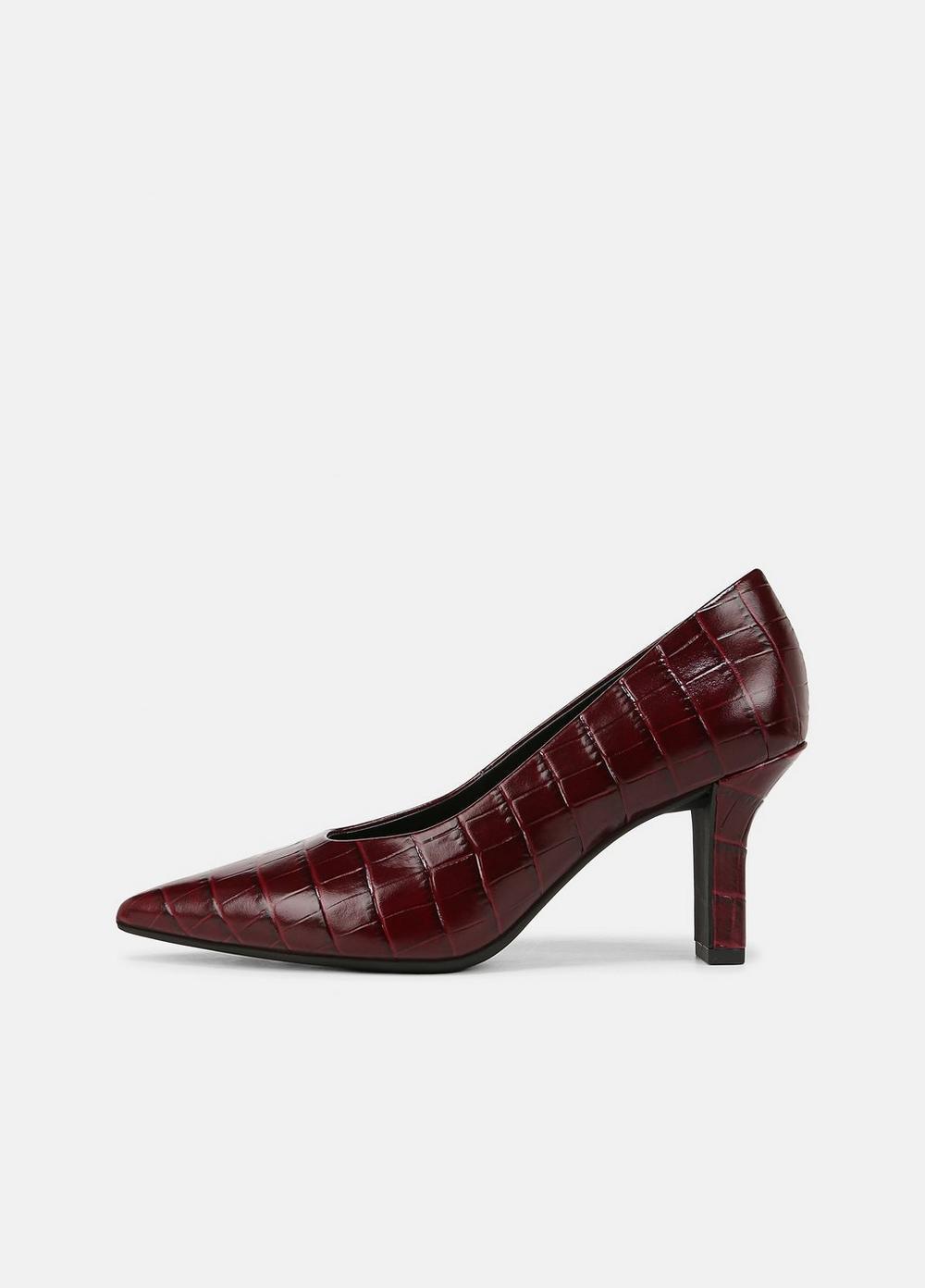 Diane Croc-Embossed Leather Pump Product Image