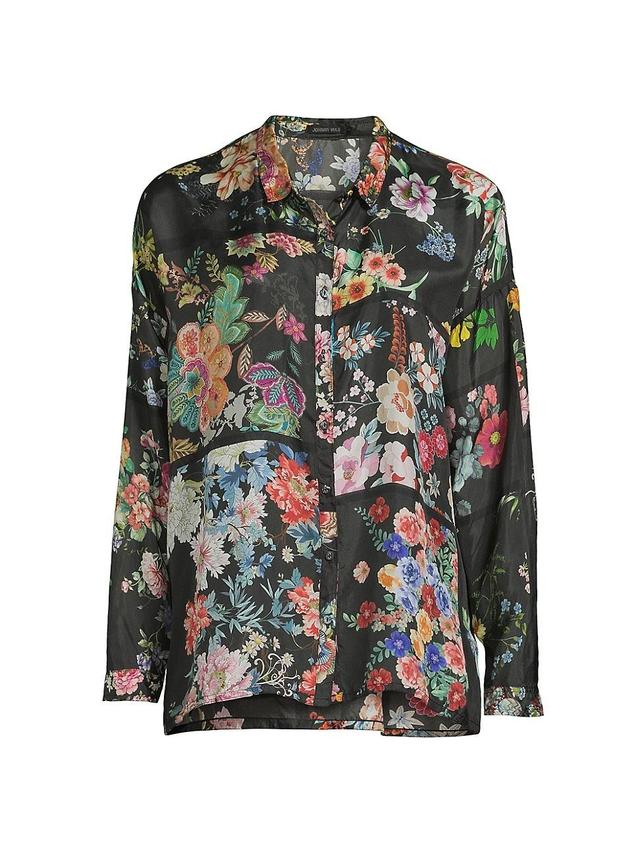 Womens The Audrey Oversized Silk Shirt Product Image