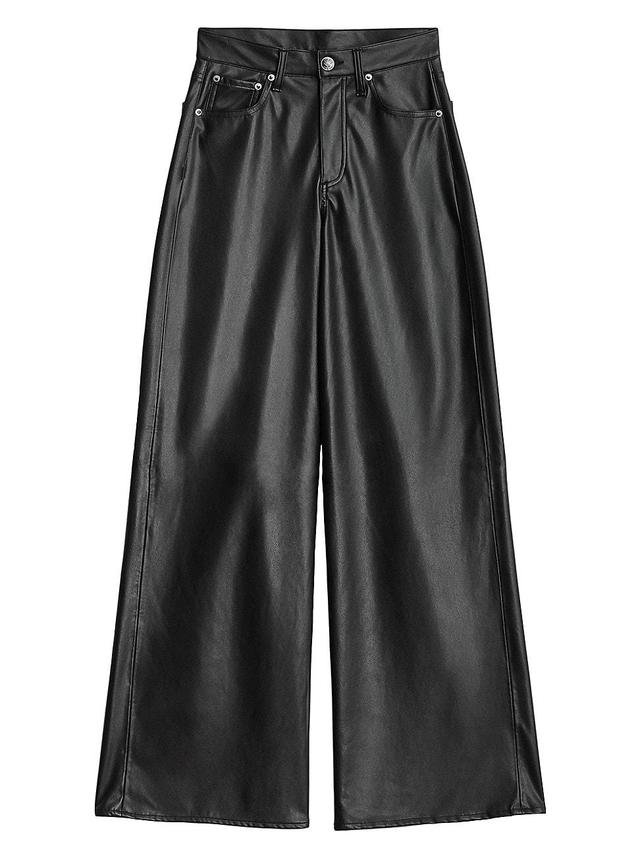 rag & bone Sofie Wide Leg Faux Leather Pants Product Image