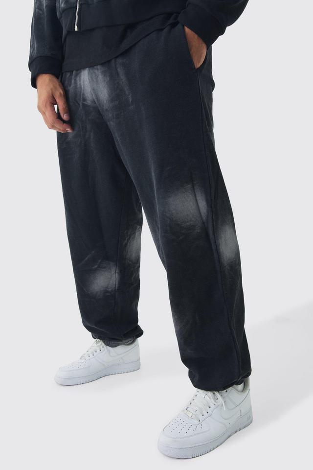 Plus Oversized Heavy Washed Applique Sweatpants | boohooMAN USA Product Image