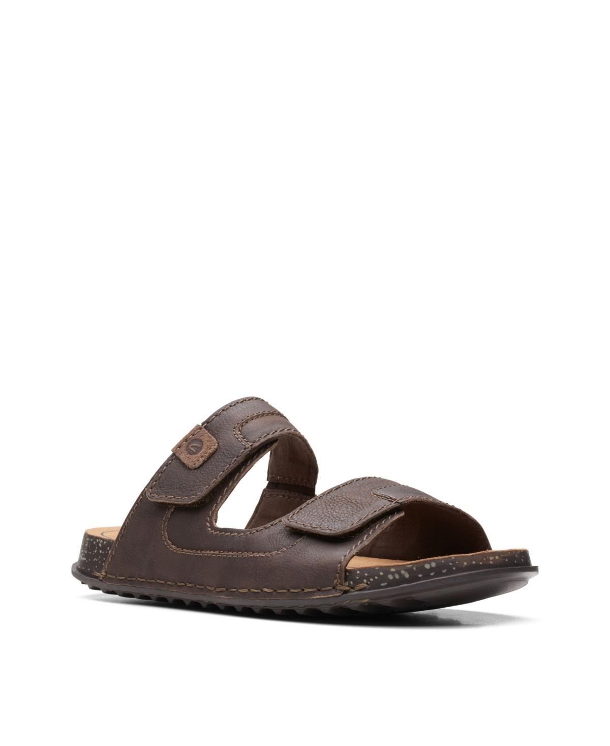 Clarks Crestview Easy Mens Leather Slide Sandals Oxford Product Image