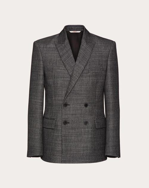 DOUBLE-BREASTED WOOL TWEED JACKET Product Image