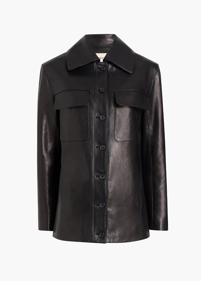 Iana Jacket in Black Leather Product Image