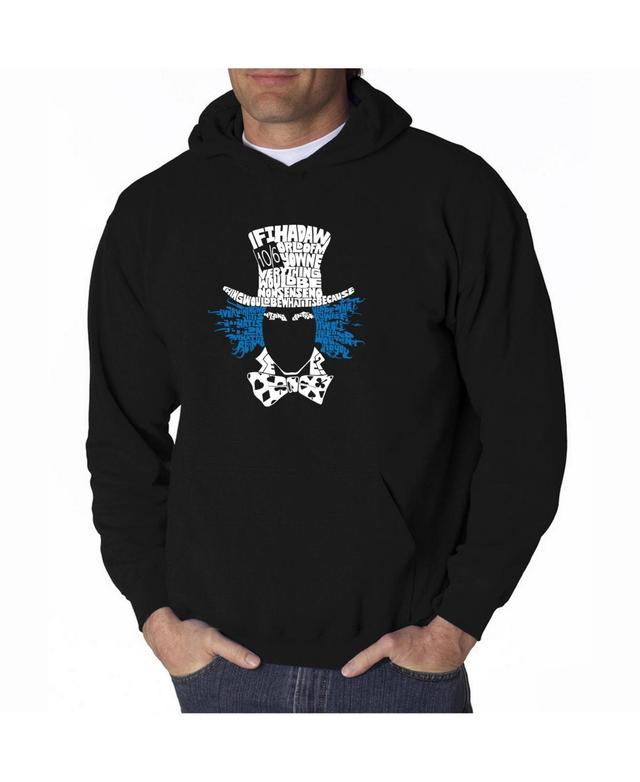 La Pop Art Mens Word Art Hoodie - The Mad Hatter Product Image