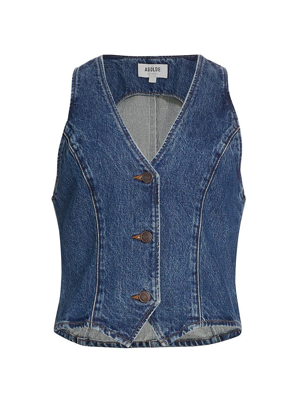 Womens Heller Denim Vest Top Product Image