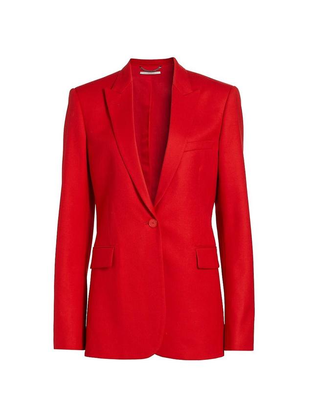 Womens Wool Single-Breasted Jacket Product Image