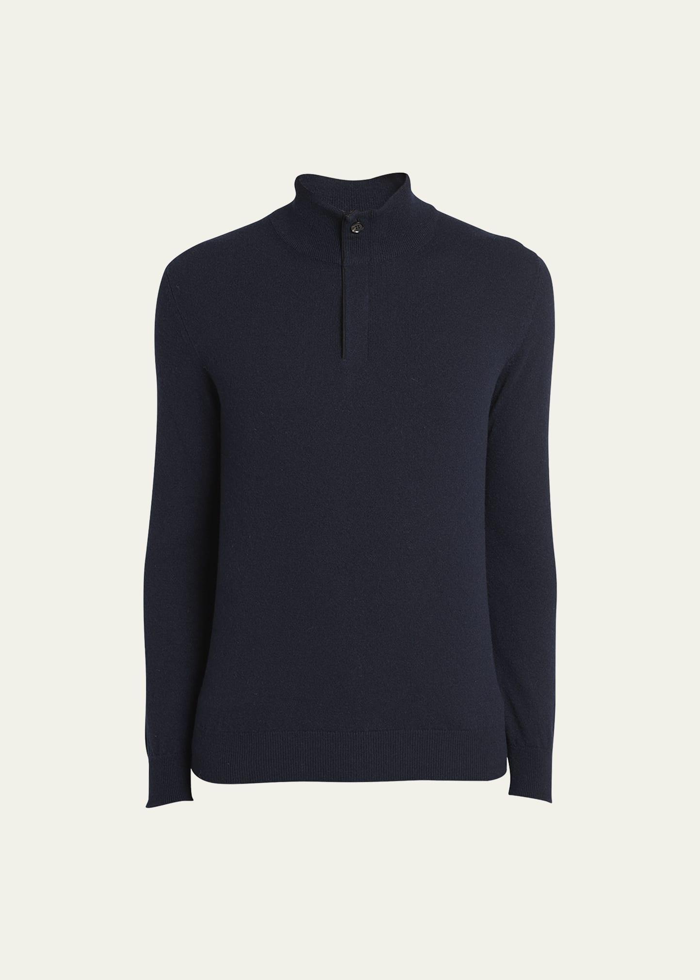 Mens Oasi Cashmere Zip Mock Neck Sweater Product Image