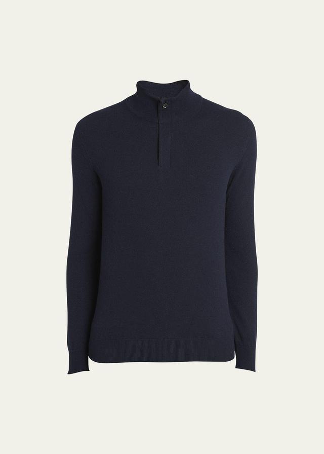 Mens Cashmere Quarter-Zip Sweater Product Image