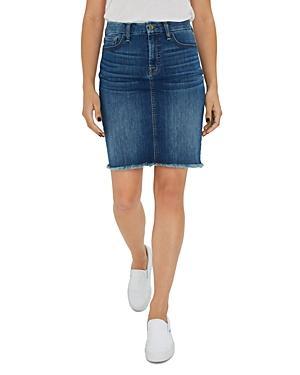 JEN7 by 7 For All Mankind Frayed Denim Pencil Skirt Product Image