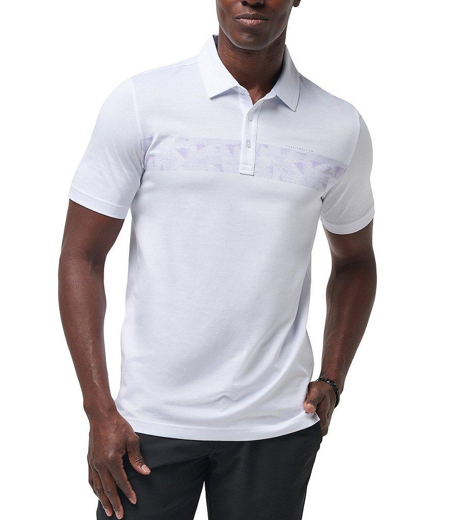 TravisMathew Bigger Boat Short Sleeve Polo Shirt Product Image