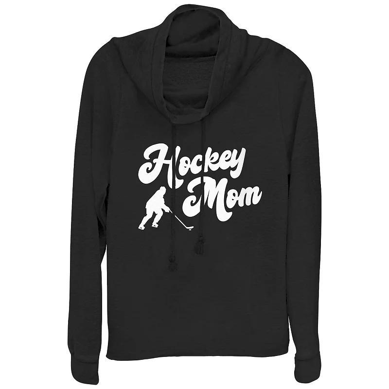 Womens Hockey Mom Cowlneck Graphic Lightweight Long Sleeve Product Image