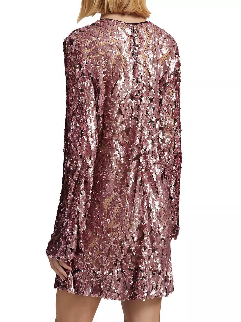 Sequin Embellished Shift Minidress Product Image