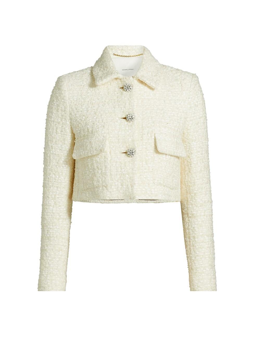 Womens Tweed Crop Jacket Product Image