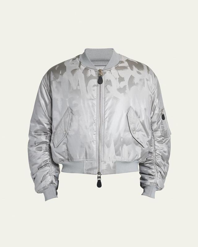 Mens Metallic Logo Bomber Jacket Product Image