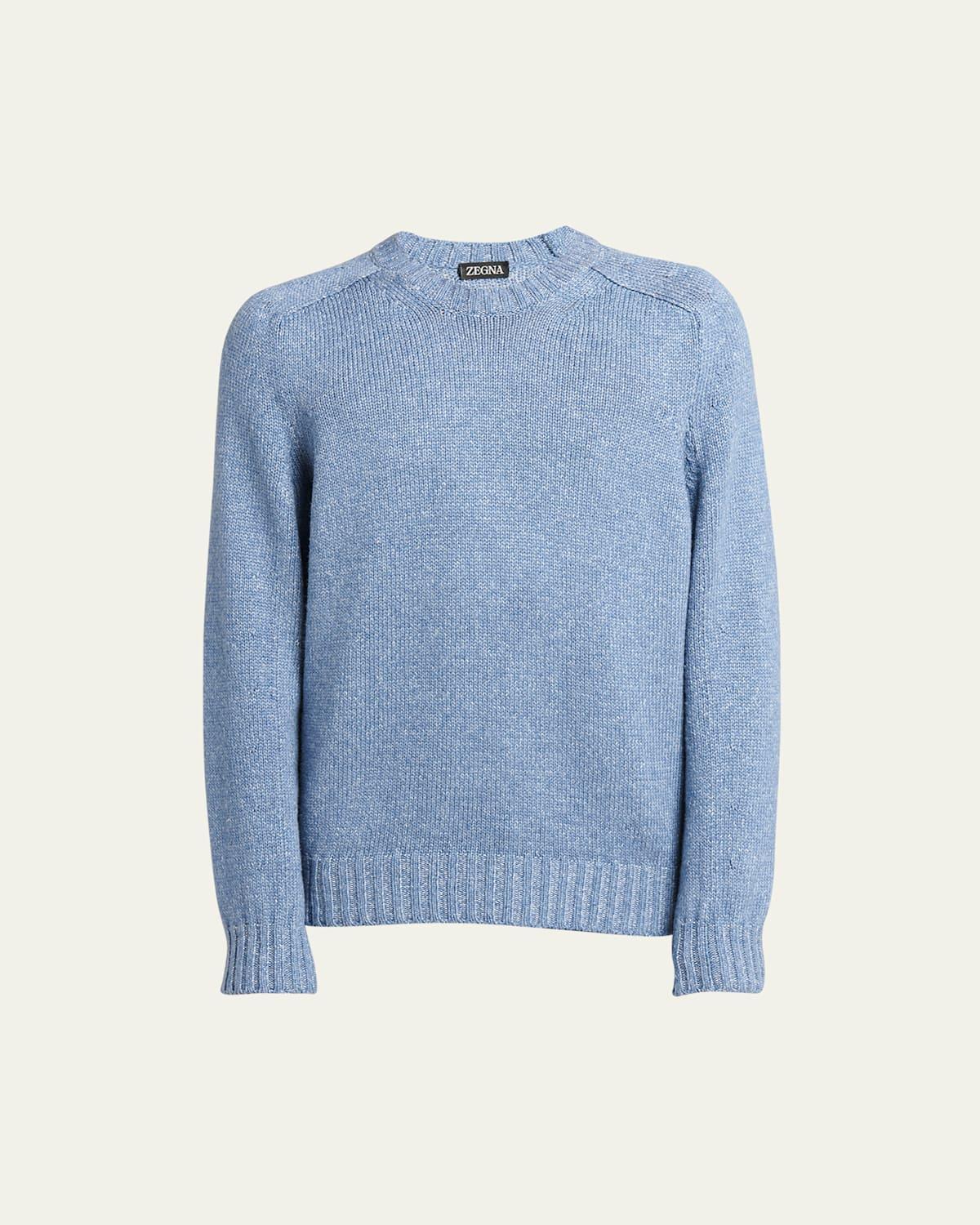 Mens Melange Crewneck Sweater Product Image