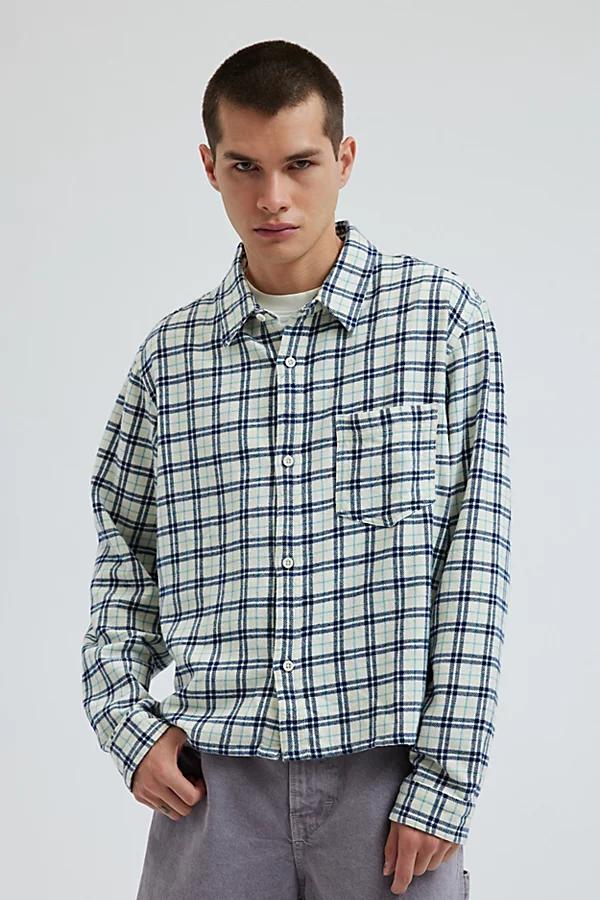 BDG Cropped Plaid Flannel Shirt Top Mens at Urban Outfitters Product Image