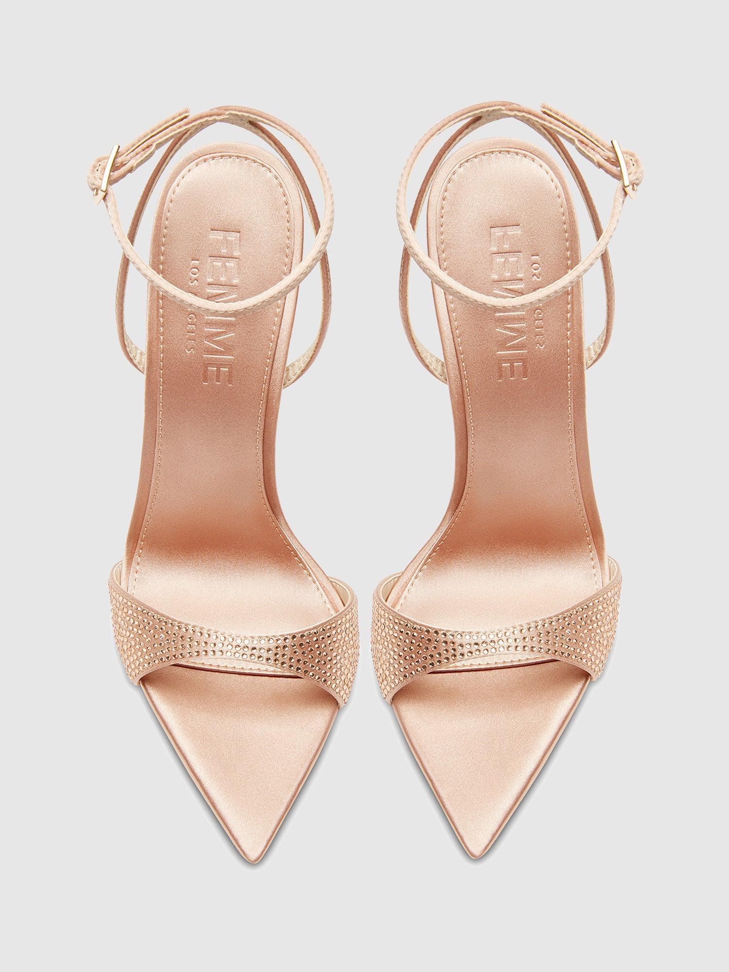 GG Heel Satin - Nude Crystal Product Image