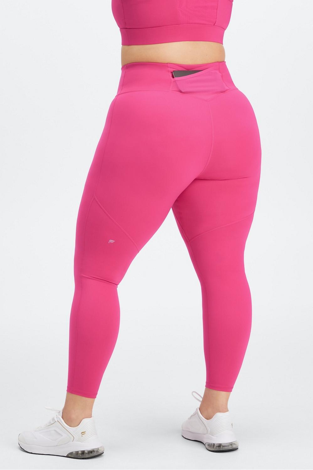 Fabletics Trinity High-Waisted Pocket Legging Womens pink plus Size 4X Product Image