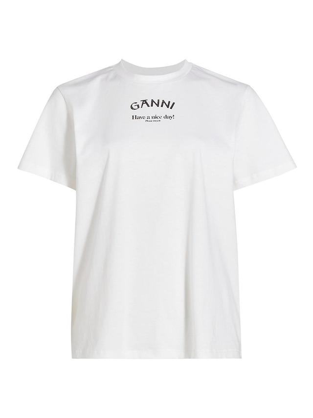 Ganni Organic Cotton Logo T-Shirt Product Image