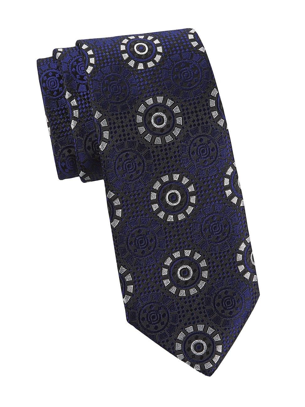 Mens Medallion Woven Silk Tie Product Image