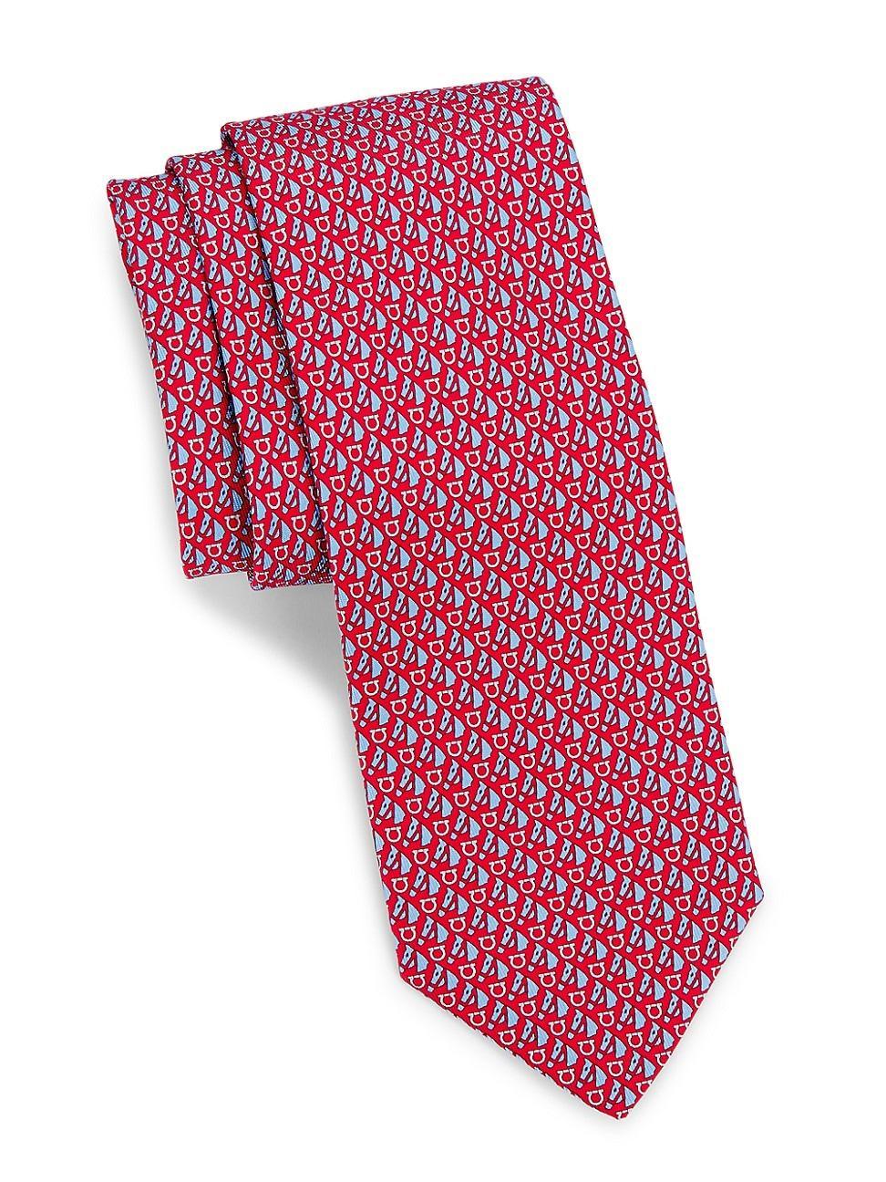 Mens Equestrian-Print Silk Tie Product Image