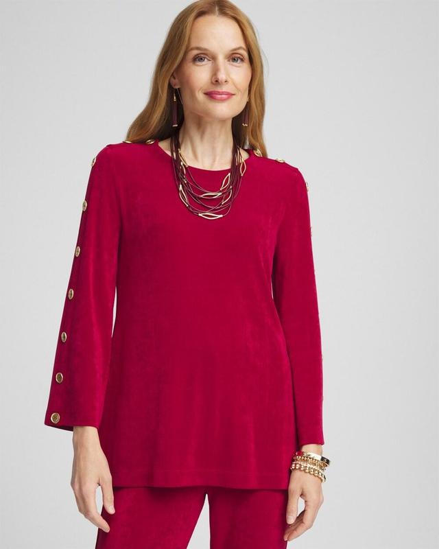 Women's Travelers Button Sleeve Tunic Top Product Image