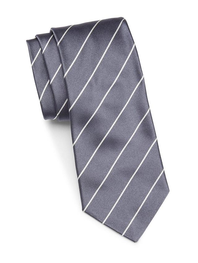 Mens Striped Silk Tie Product Image