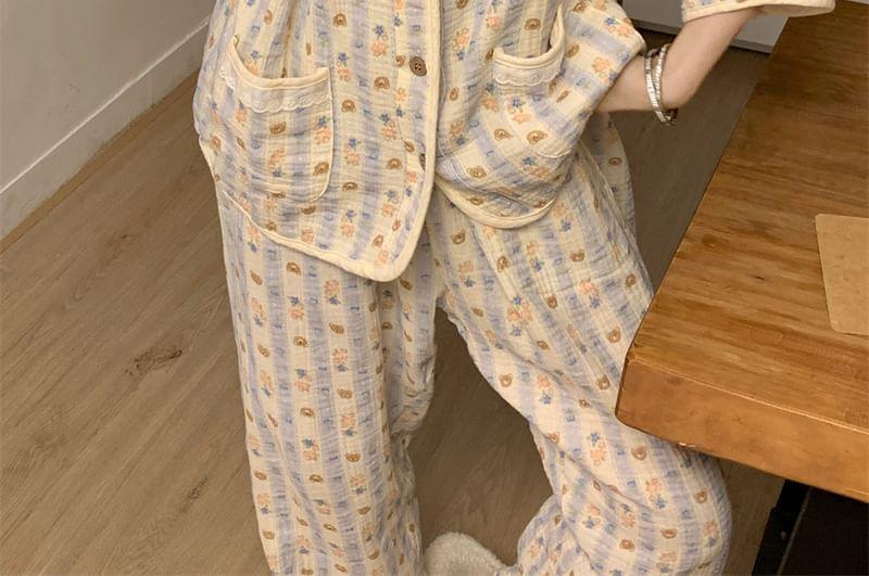 Floral Print Pajama Set Product Image