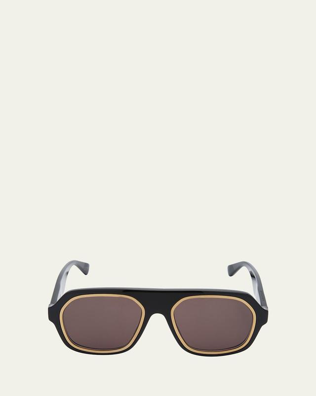 Two-Tone Acetate Aviator Sunglasses Product Image