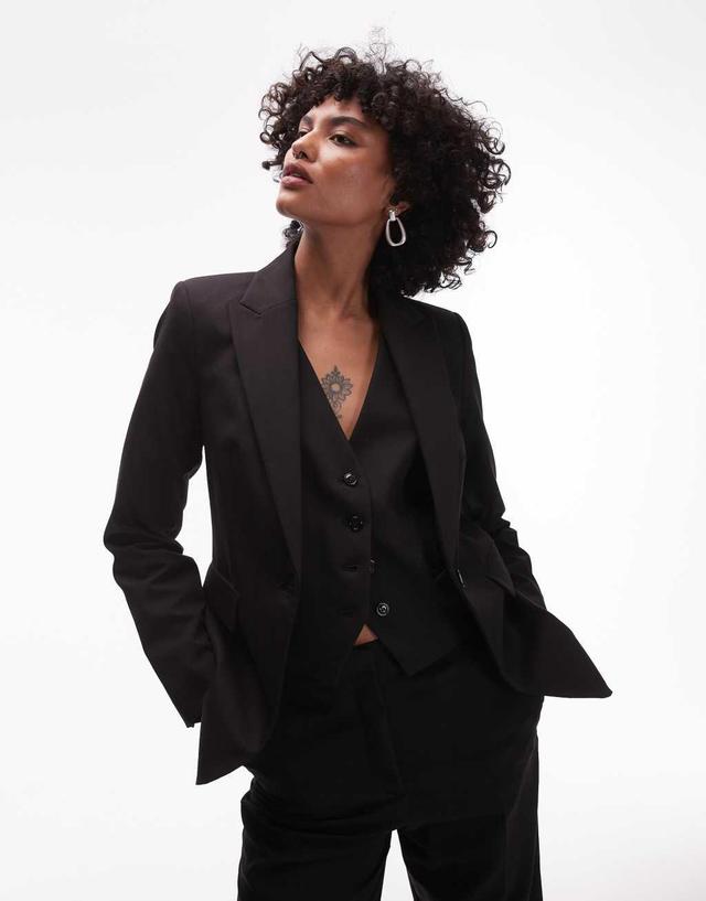 Mango suit blazer in black - part of a set Product Image