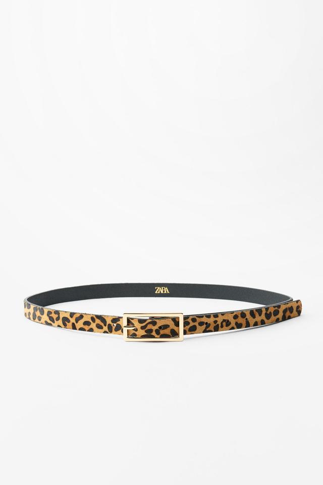 ANIMAL PRINT FINE LEATHER BELT Product Image