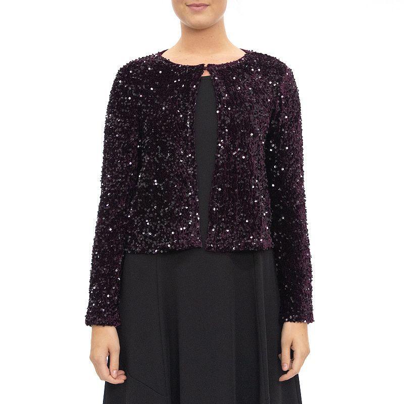 Womens Nina Leonard Sequin Shrug Product Image