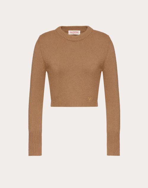 V GOLD CASHMERE JUMPER Product Image