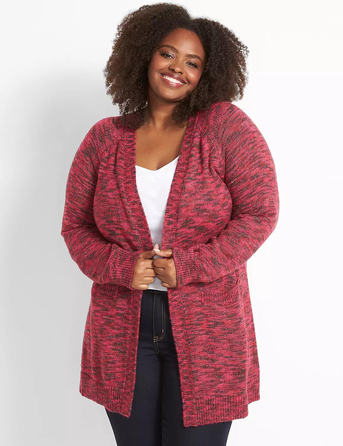 Open-Front Spacedye Cardigan Product Image