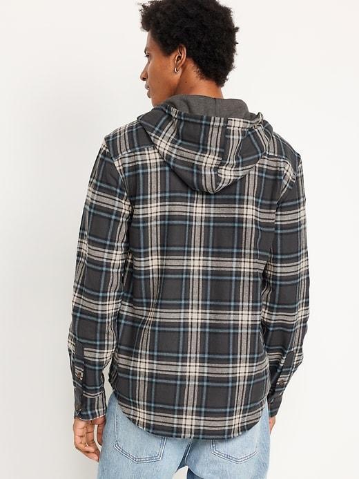 Hooded Flannel Shirt Product Image