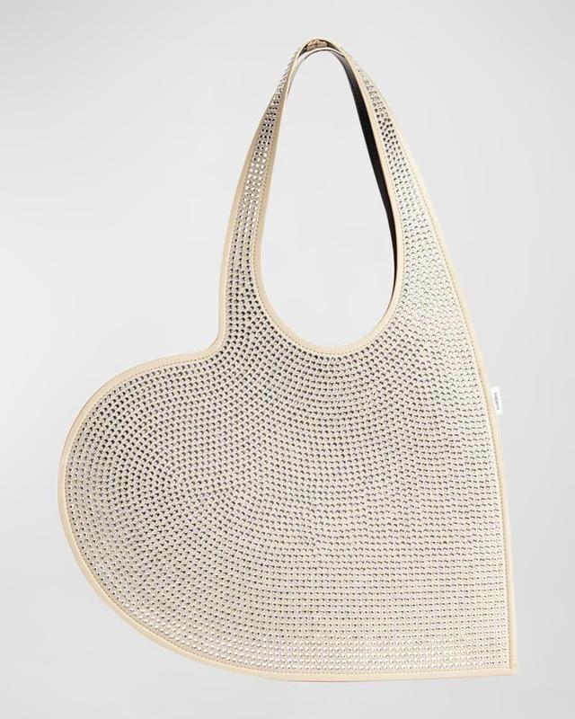 Crystal-Embellished Mini Heart Tote Bag Product Image