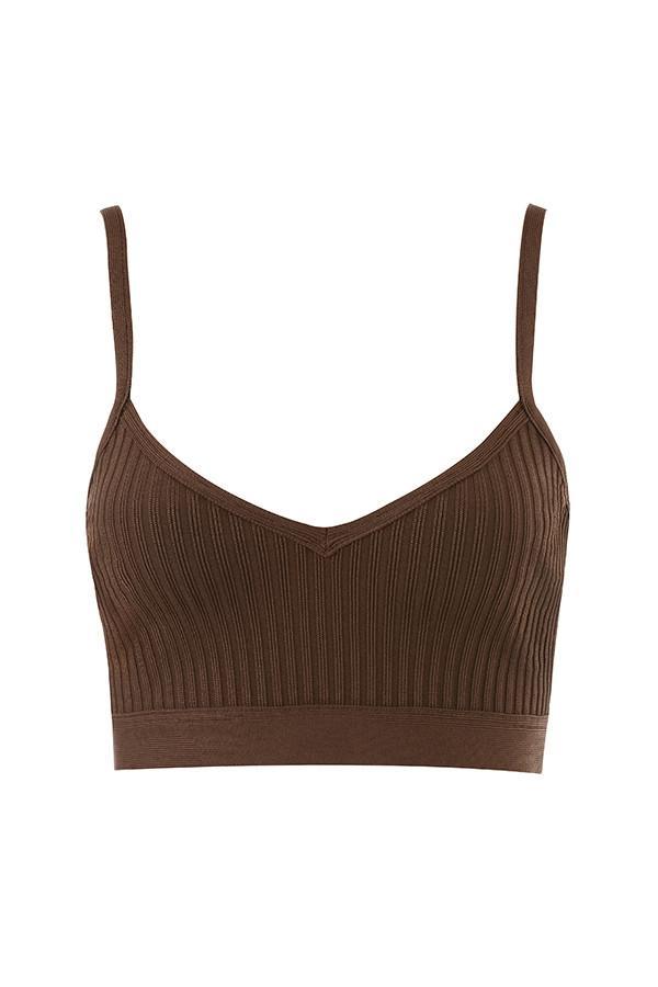 Evie Chocolate Bandage Bralette Product Image