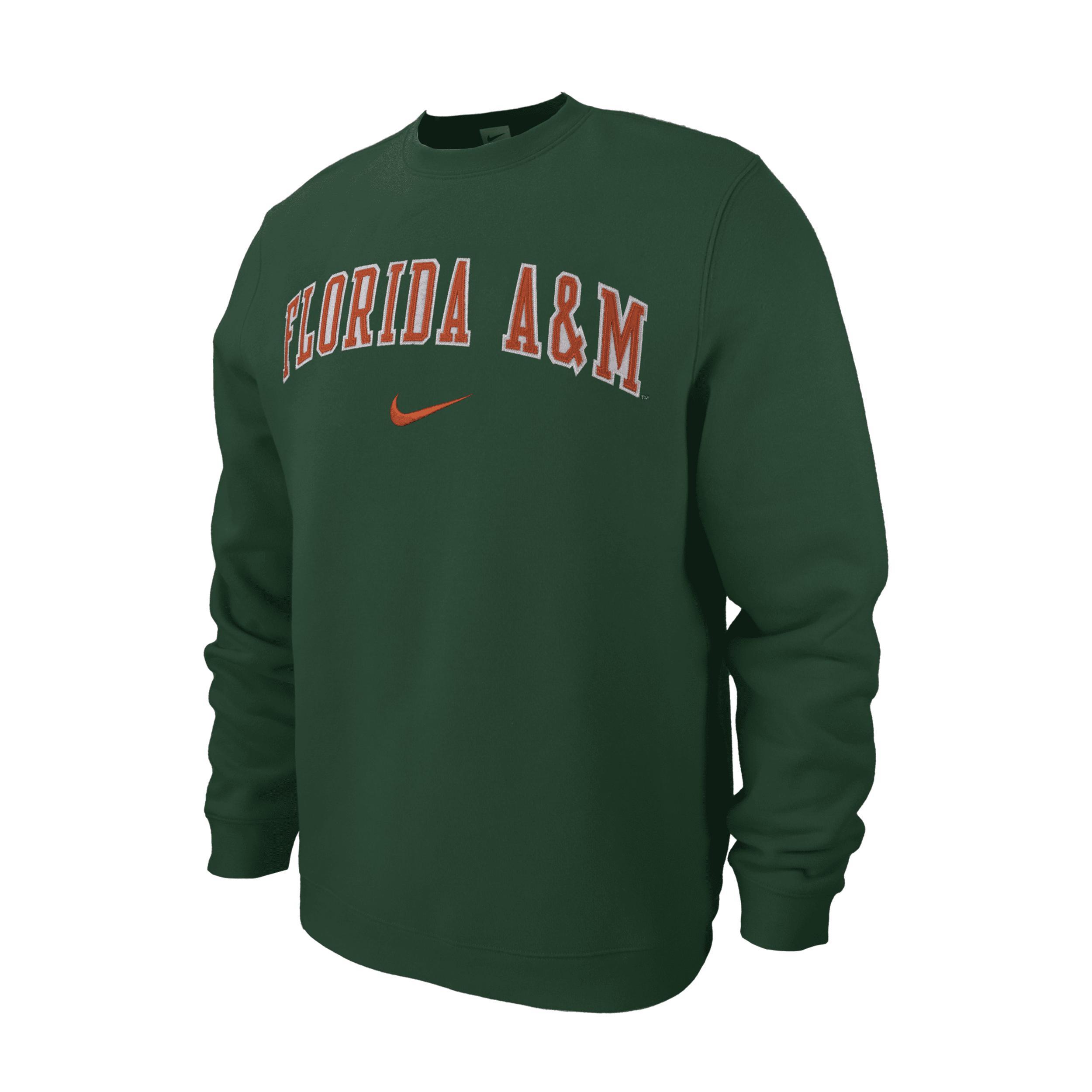 FAMU Club Fleece Nike Men's College Crew-Neck Sweatshirt Product Image