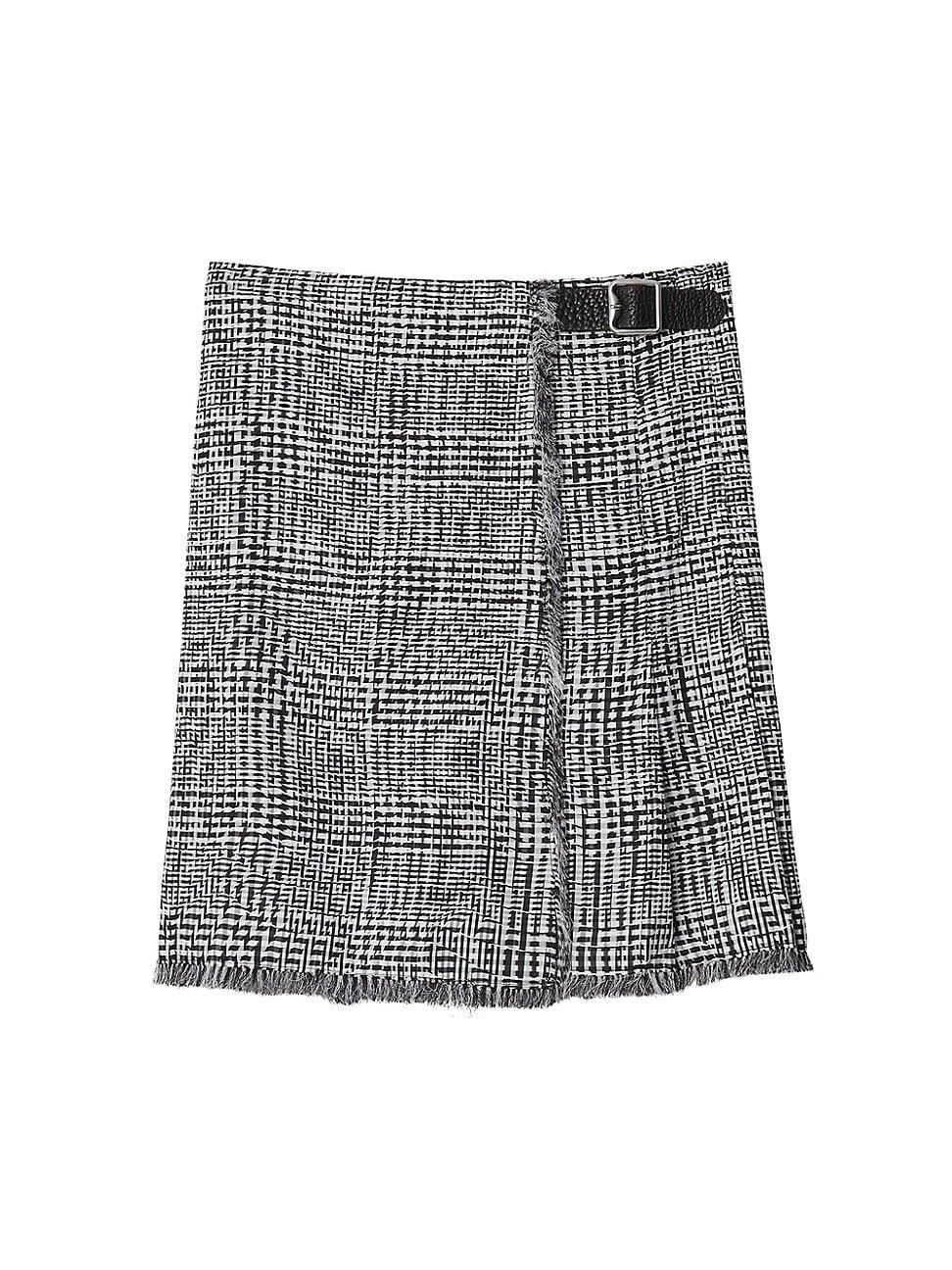 Womens Glen Check Wrap Miniskirt product image