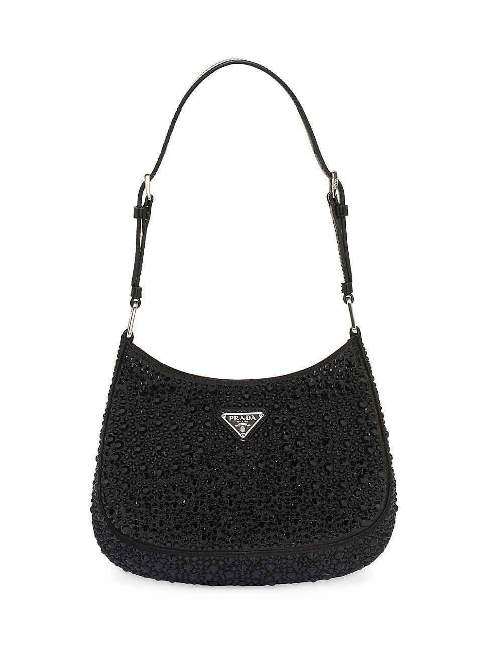 Womens Cleo Satin Bag With Crystals Product Image